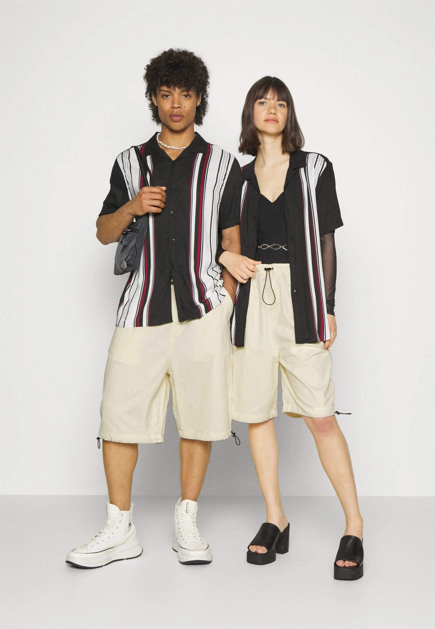 YOURTURN GENDERLESS PARACHUTE - Szorty - White 2 YOURTURN GENDERLESS PARACHUTE - Szorty - White - obrazek 2