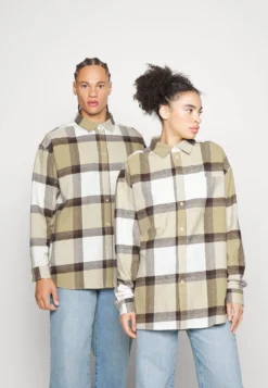 YOURTURN LARGE SCALE CHECK GENDERLESS - Koszula - Brown