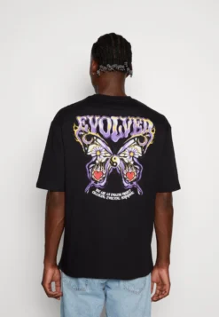 YOURTURN Unisex - T-shirt Z Nadrukiem - Black