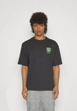 YOURTURN SNAKE DESIRE TEE UNISEX - T-shirt Z Nadrukiem - Dark Grey