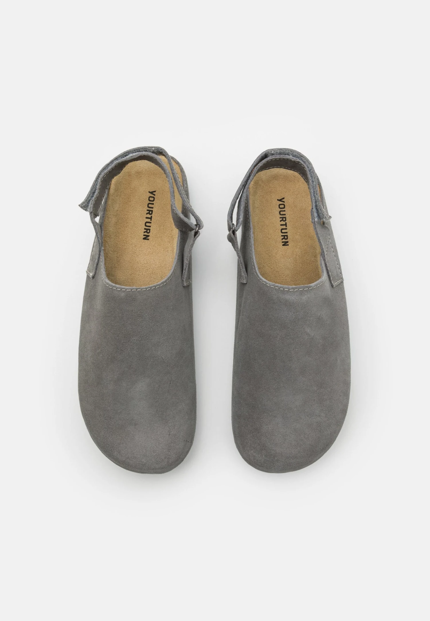 YOURTURN LEATHER UNISEX - Kapcie - Grey 4 YOURTURN LEATHER UNISEX - Kapcie - Grey - obrazek 4