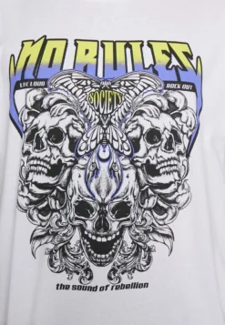 YOURTURN RULE SKULL GRAPHIC TEE UNISEX - T-shirt Z Nadrukiem - White -Yourturn 38058aa46a744b1d840b5599082d9305 scaled