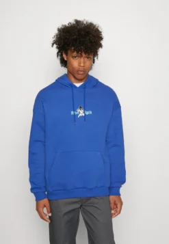 YOURTURN NEVER AGAIN HOODIE UNISEX - Bluza Z Kapturem - Dark Blue