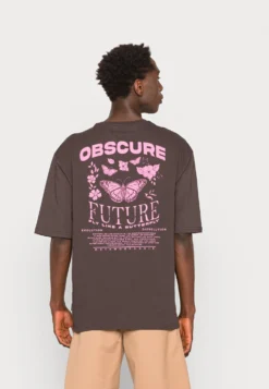 YOURTURN NOSTALGIA FUTURE TEE UNISEX - T-shirt Z Nadrukiem - Brown