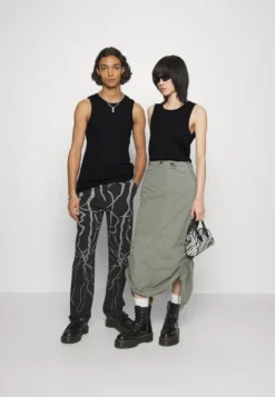 YOURTURN SLIM FIT RIBBED TANK UNISEX 2 PACK - Top - White/black