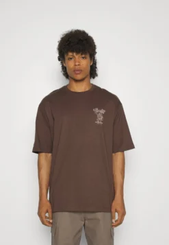 YOURTURN UNISEX - T-shirt Z Nadrukiem - Brown