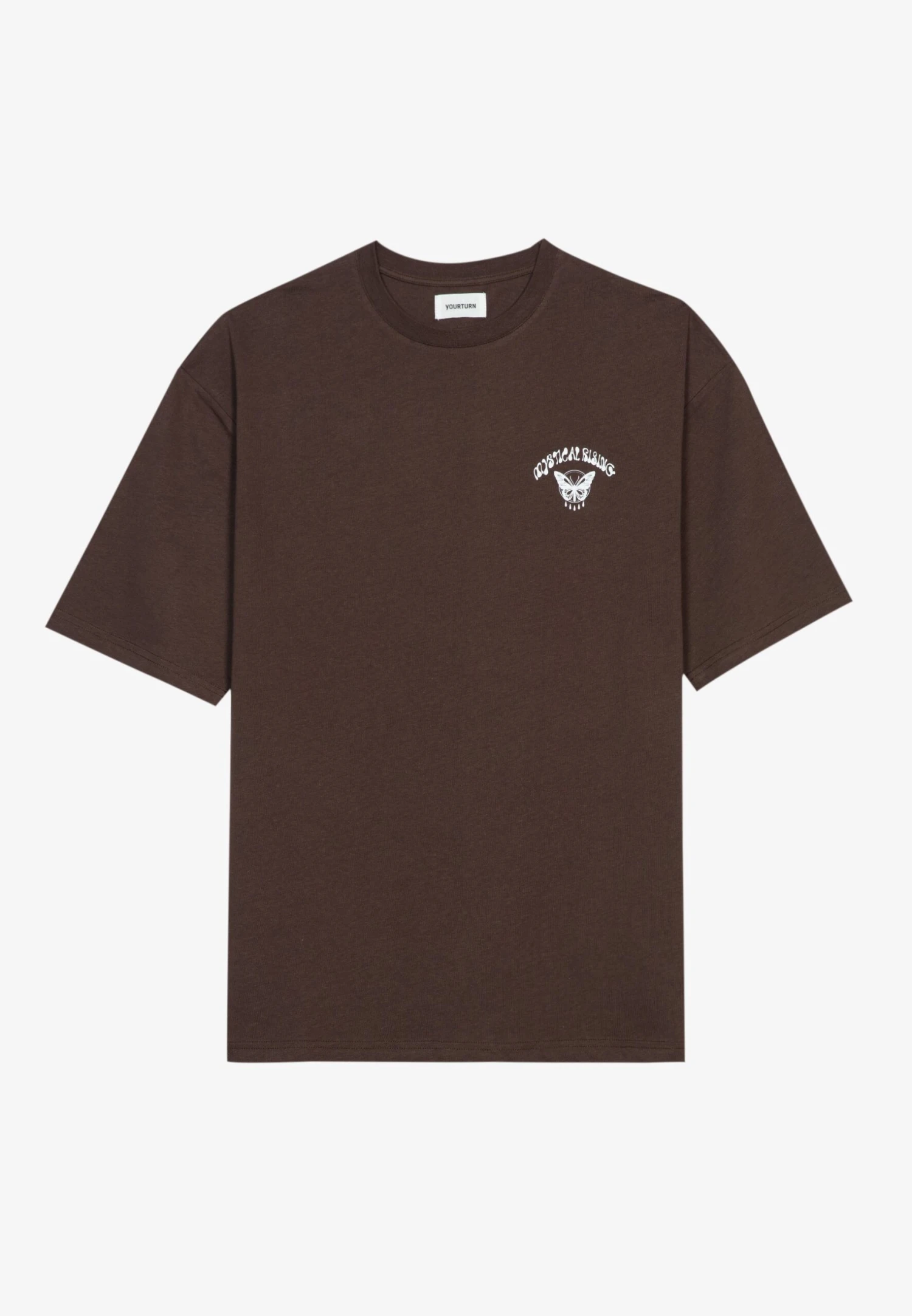 YOURTURN UNISEX - T-shirt Z Nadrukiem - Brown 5 YOURTURN UNISEX - T-shirt Z Nadrukiem - Brown - obrazek 5