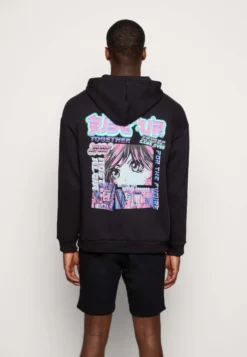 YOURTURN MANGA HOODIE - Bluza - 802 - Black