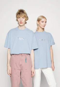 YOURTURN T-shirt Z Nadrukiem - Light Blue