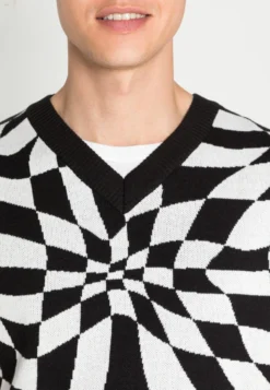 YOURTURN DISTORTED CHECK VEST UNISEX - Sweter - Black/white 7 YOURTURN DISTORTED CHECK VEST UNISEX - Sweter - Black/white -Yourturn 7dcb994c98d14ce7a38fa74356cb62c7 scaled