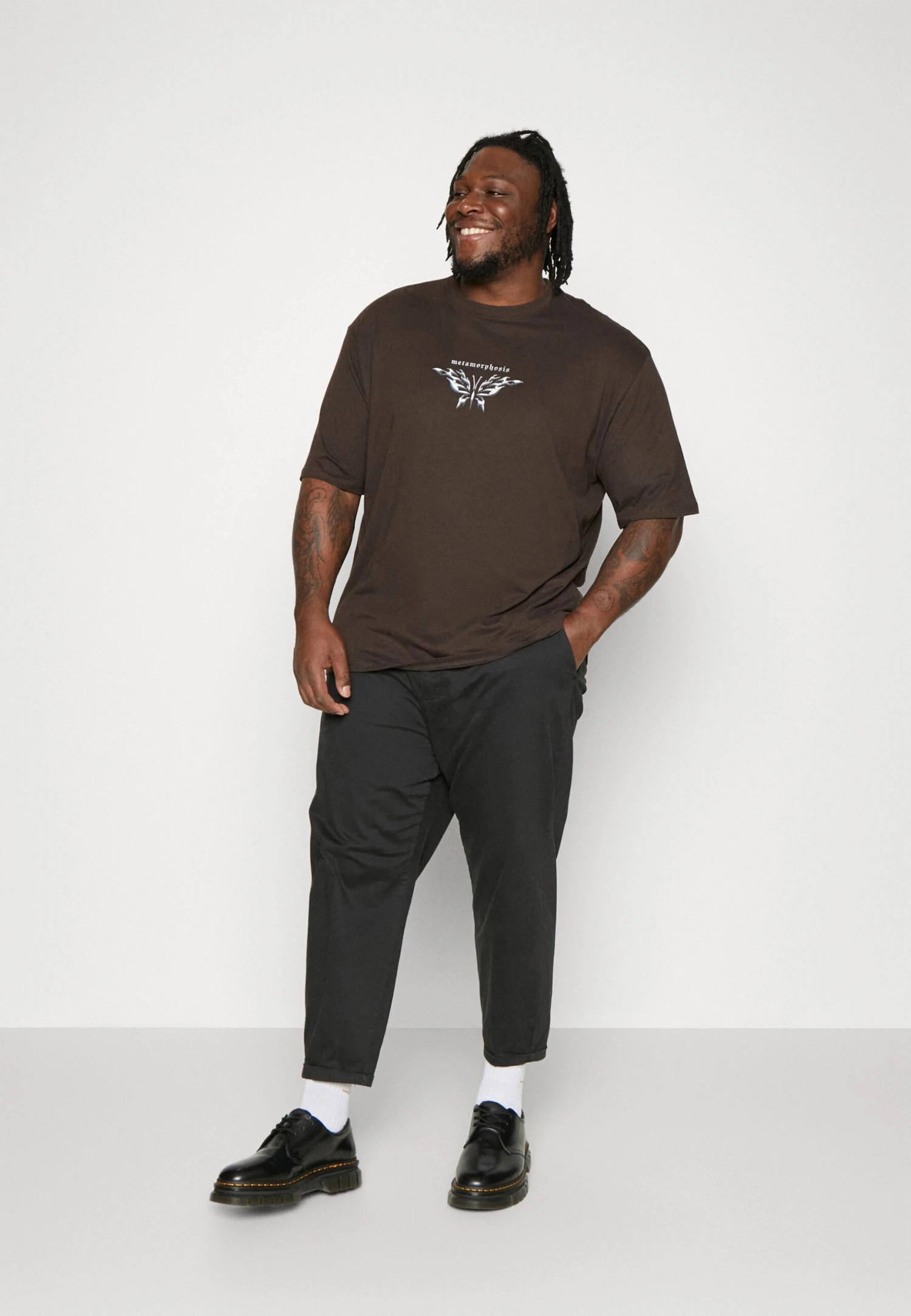 YOURTURN T-shirt Z Nadrukiem - Brown 2 YOURTURN T-shirt Z Nadrukiem - Brown - obrazek 2