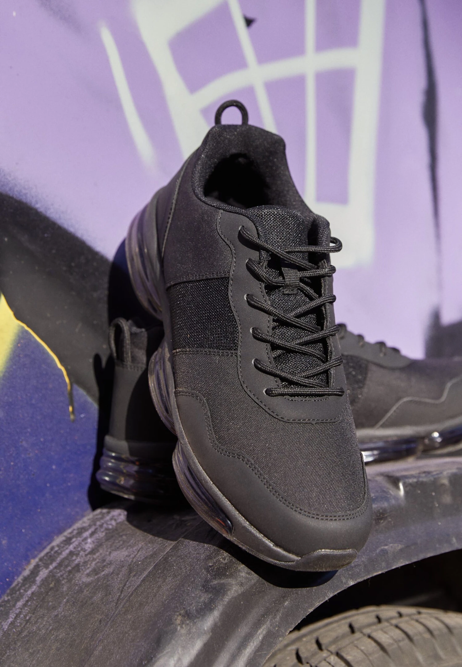 YOURTURN UNISEX - Sneakersy Niskie - Black 2 YOURTURN UNISEX - Sneakersy Niskie - Black - obrazek 2