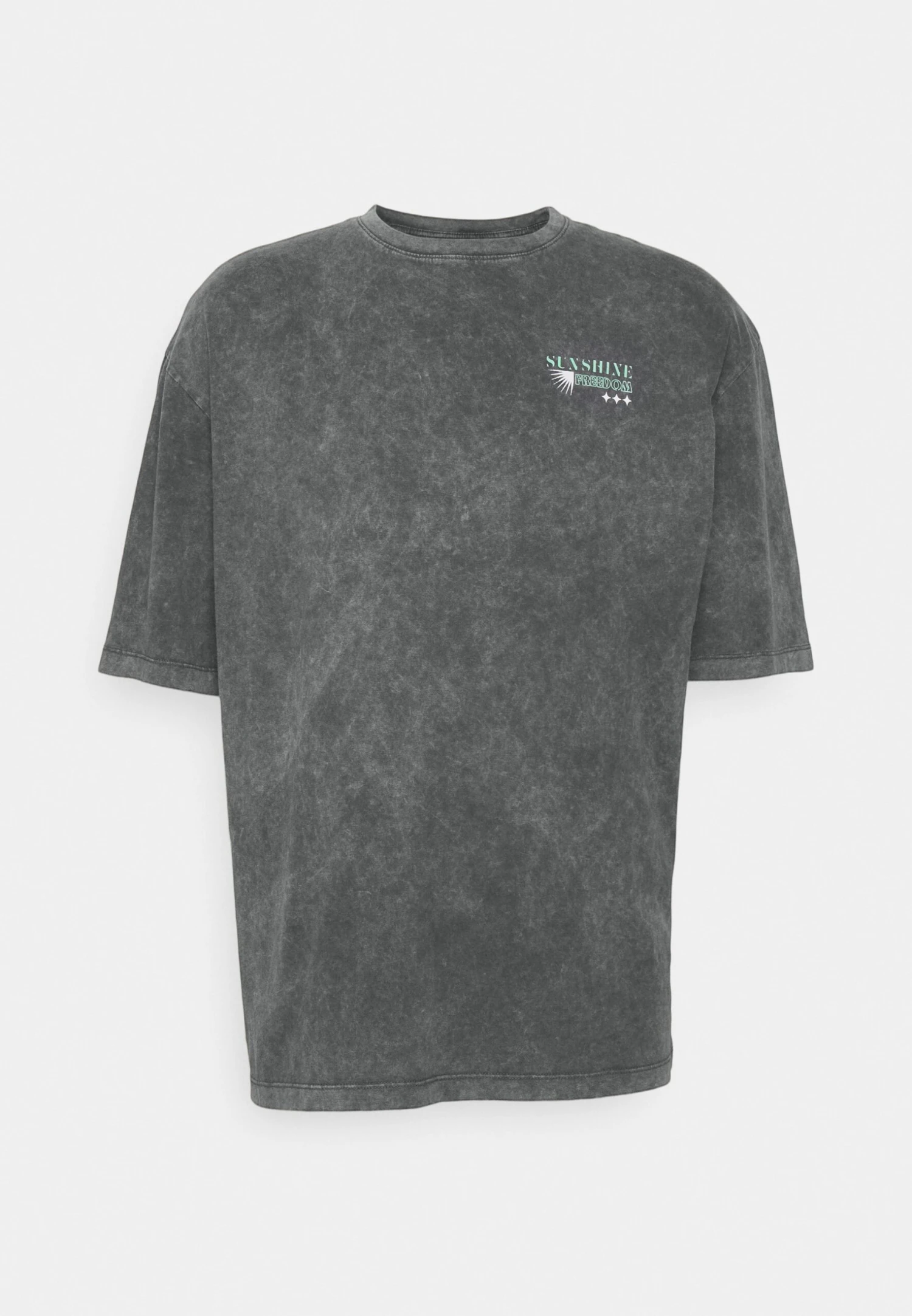 YOURTURN UNISEX - T-shirt Z Nadrukiem - Mottled Black 5 YOURTURN UNISEX - T-shirt Z Nadrukiem - Mottled Black - obrazek 5