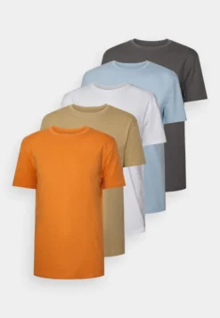 YOURTURN UNISEX 5 PACK - T-shirt Basic - White/apricot/light Blue -Yourturn ac01883394f243b19aa4c83fb52974fc scaled