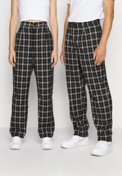 YOURTURN UNISEX - Spodnie Materiałowe - Black