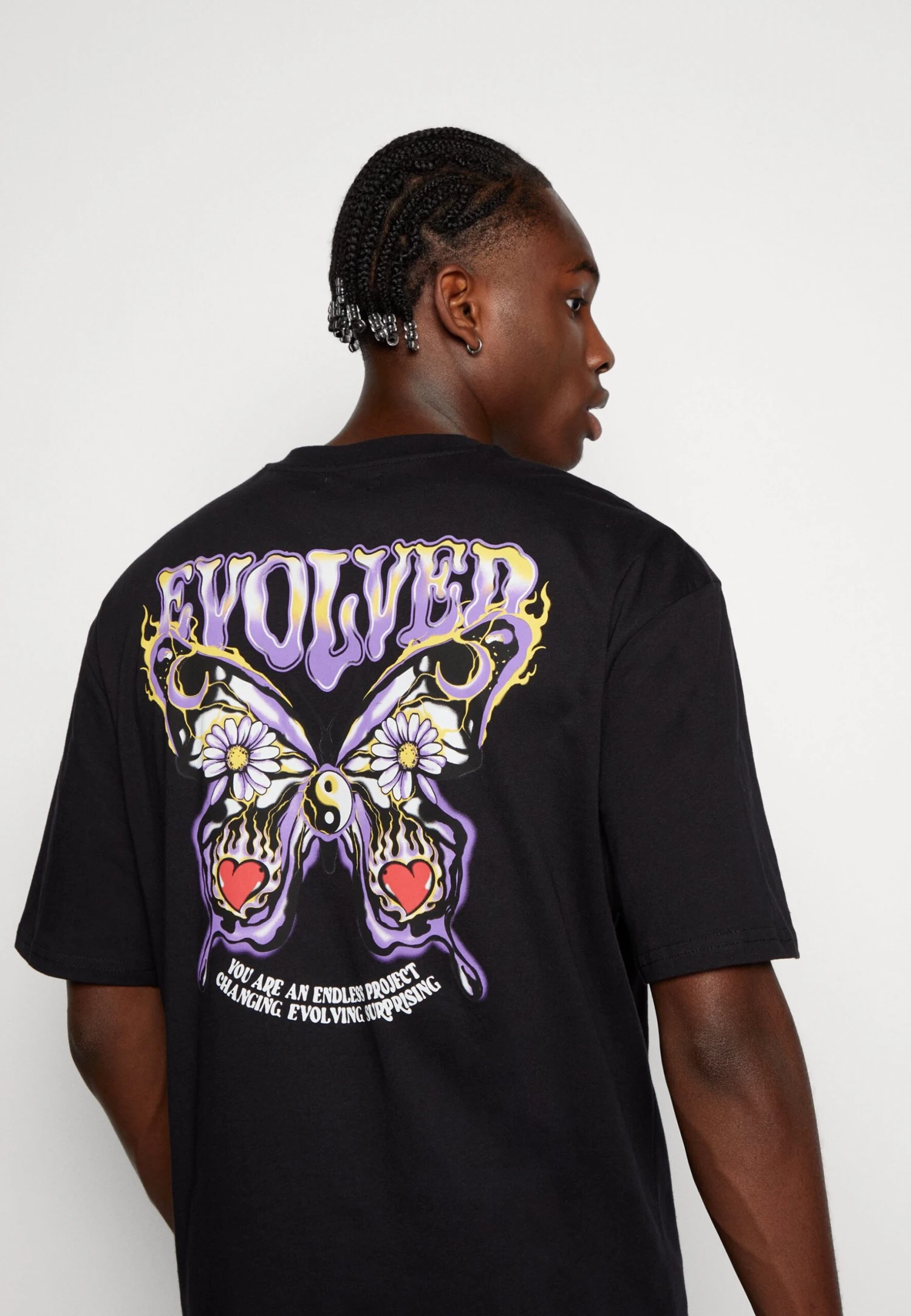 YOURTURN Unisex - T-shirt Z Nadrukiem - Black 4 YOURTURN Unisex - T-shirt Z Nadrukiem - Black - obrazek 4