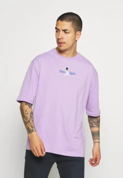 YOURTURN OVERSIZE UNISEX - T-shirt Z Nadrukiem - Lilac